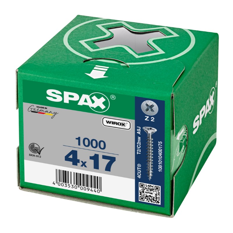 SPAX vis universelle WIROX - 4x17 (bte 1000 pces)