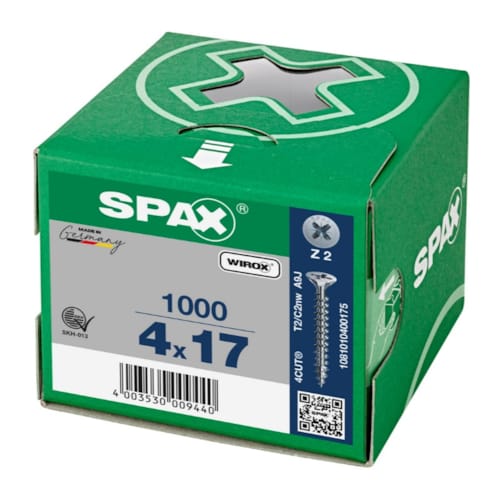 SPAX vis universelle WIROX - 4x17 (bte 1000 pces)