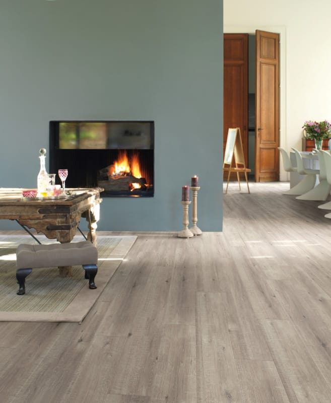 Parquet stratifié Quick-Step Impressive Ultra - Chêne raboté gris 1858 - 12 x 190 x 1380 m