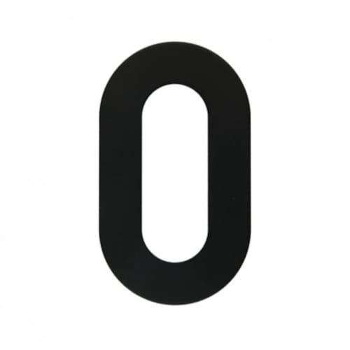 Chiffre Plat 0 Noir pour numéro de maison