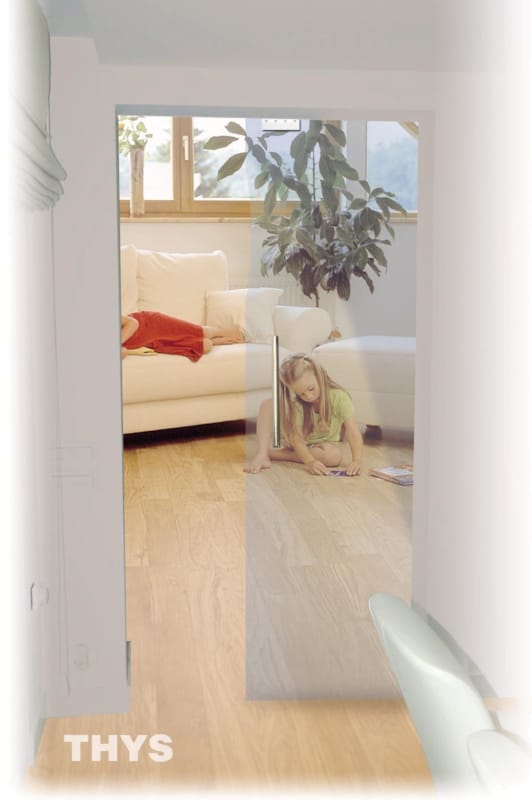 Thys porte Thytan - Coulissante - Verre clair - 2150 x 930 mm