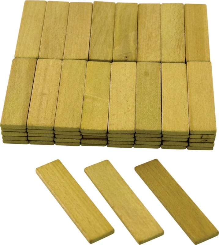 Cales Bois Jaune - 4 mm (100pc)