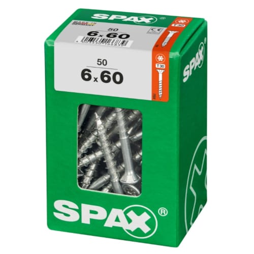SPAX vis T-STAR+ WIROX - 6x60 L (boite 50 pces)