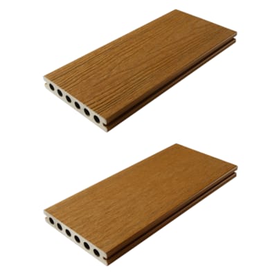 Terrasse Fiberdeck composite tubulaire 22,5 x 138 x 4000 mm - teak creux