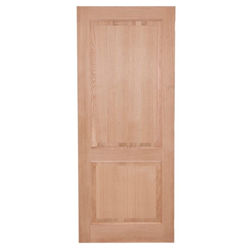Porte plaquée chêne - Modèle 07 - 2 panneaux droits massifs - 211,5 x 63 cm