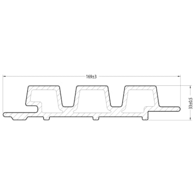 Bardage composite WEO®35 ardoise - 33 x 170 mm (140mm utile) x 2m90