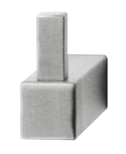 Crochet rond double salle de bain - Inox