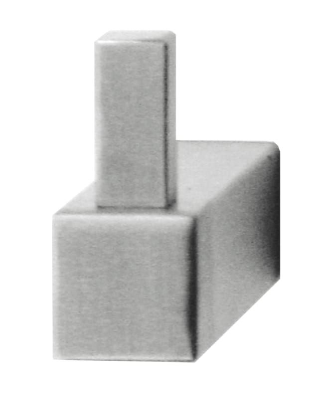 Crochet rond double salle de bain - Inox