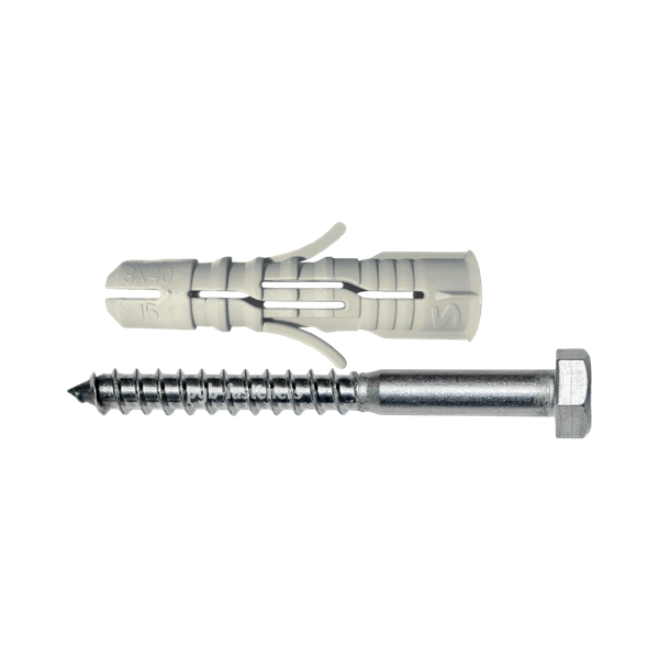 Cheville SMART nylon + vis hexagonale - Ø8 x 80 (20 pces)