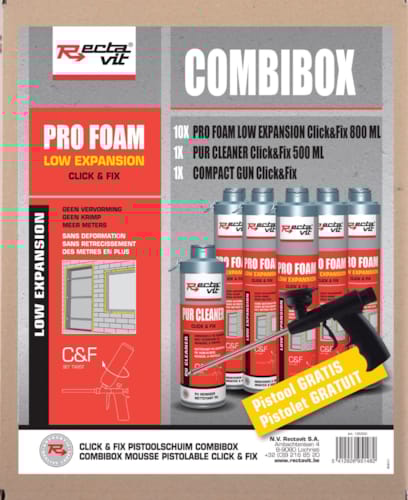 Pro foam low expansion click&fix - Combibox