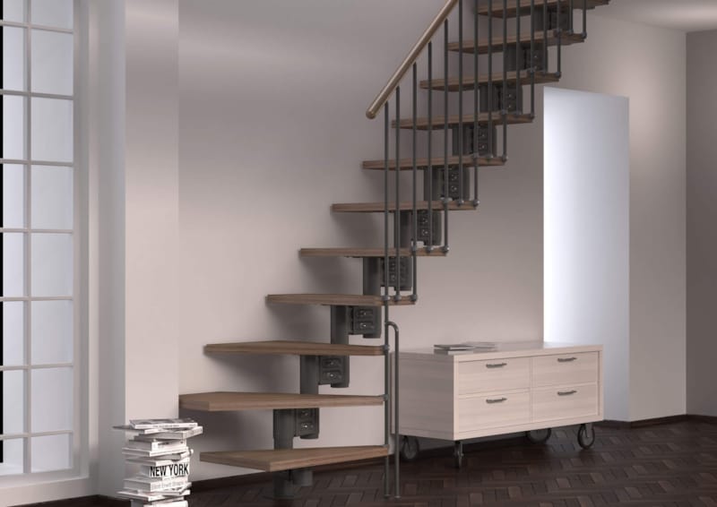 Eureka - Escalier 1/4 tournant droit