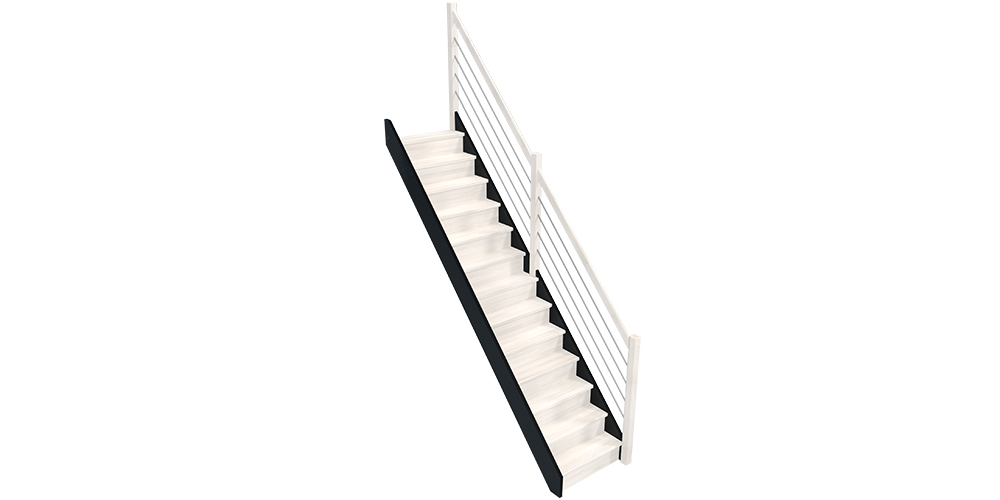 Liverpool Limon Escalier Droit Ral 9005 Noir Mat