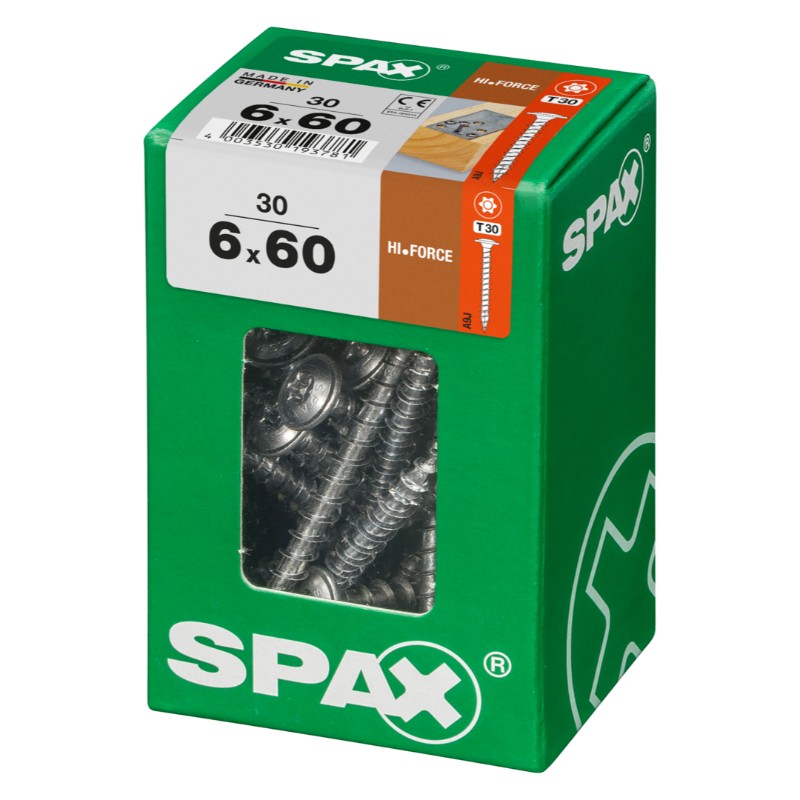 SPAX vis HI.FORCE WIROX - 6x60 L (bte 30 pces)