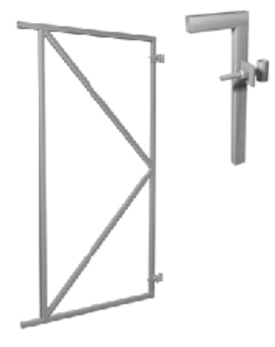 Porte de jardin en bois + quincaillerie 1m80 x 1m
