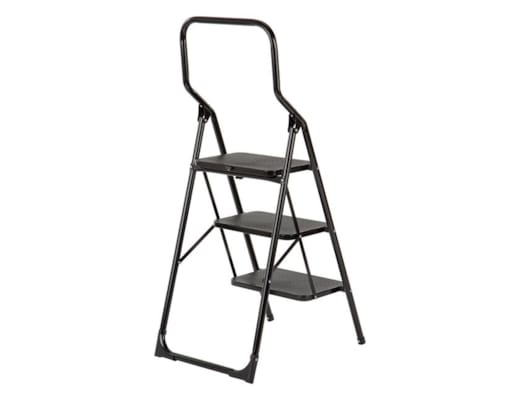 Escabelle - 3 marches larges - Noir