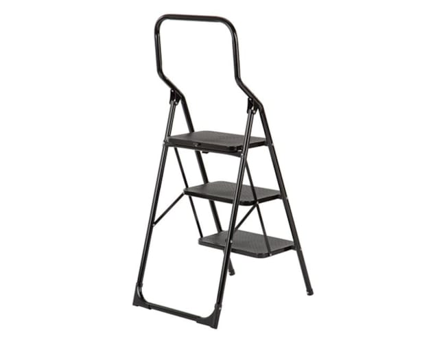 Escabelle - 3 marches larges - Noir