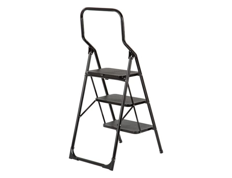 Escabelle - 3 marches larges - Noir