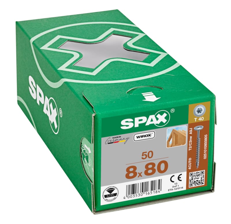 SPAX vis HI.FORCE WIROX - 8x80 (bte 50 pces)
