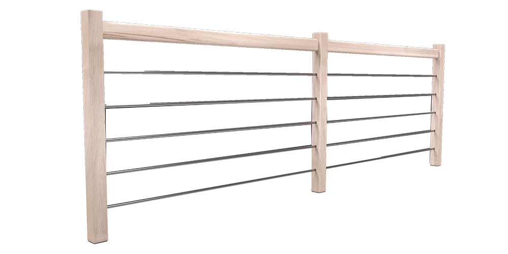 Trendy Eco Hêtre garde-corps Alu - 320 cm