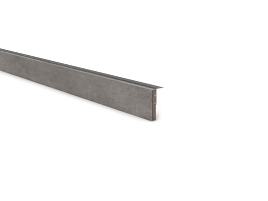 Nez de marche + profile alu - Maestro Steps Solid - Mercurius grey - 10 x 56 x 1500 mm