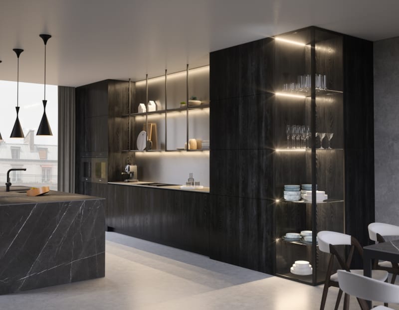 Panneau mélaminé K534 AD Charcoal Arvadonna Chestnut - 2800 x 2070 x 18 mm