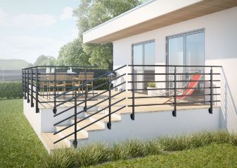 Kit Pure Black Fixation Laterale - Noir (RAL 9005) 250 cm