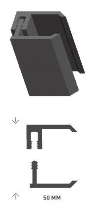 Profilé Dumaclin Click De Bord Laqué Anthracite 2,5 m