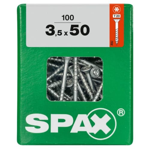 SPAX vis T-STAR+ WIROX - 3,5x50 L (boite 100 pces)