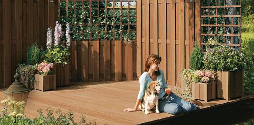 Écran de jardin - Bois exotique - 1800 x 1800 mm