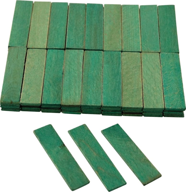 Cales Bois Vert - 3 mm (100pc)