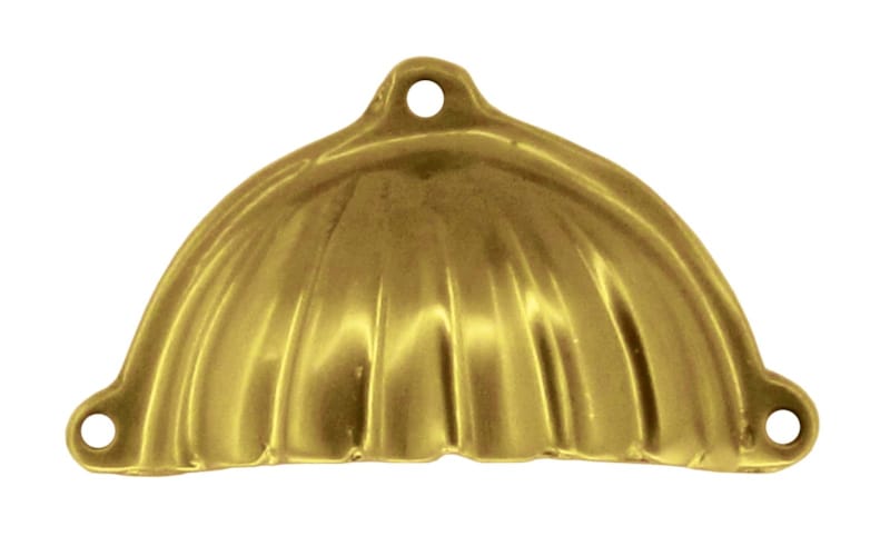 Tirant de meuble Coquille retro - Laiton mat