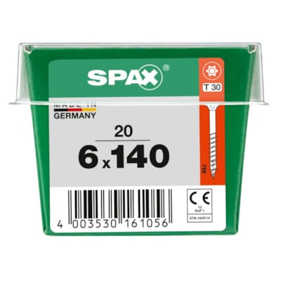 SPAX vis T-STAR+ WIROX - 6x140 M-STK (boite 20 pces)