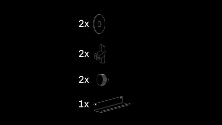 Ter Hürne SilentDesign LivingWall - Arne - Étagère métallique large - Medium