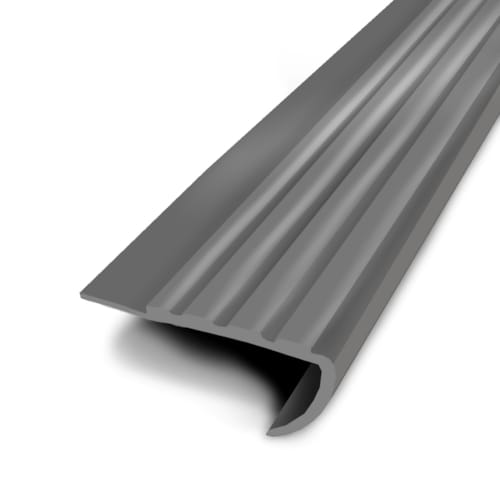 Nez de marche à coller - Gris  65 x 1700 mm