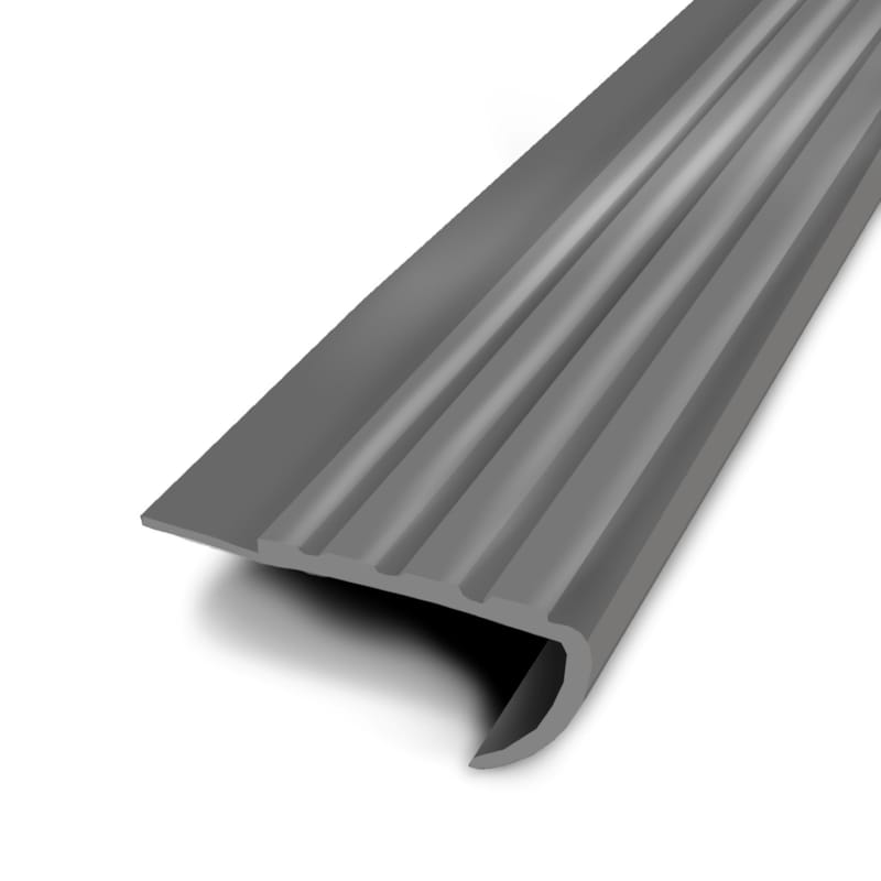 Nez de marche à coller - Gris  65 x 1700 mm