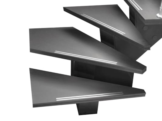 Gomera - Escalier 1/4 tournant droit - Strip alu