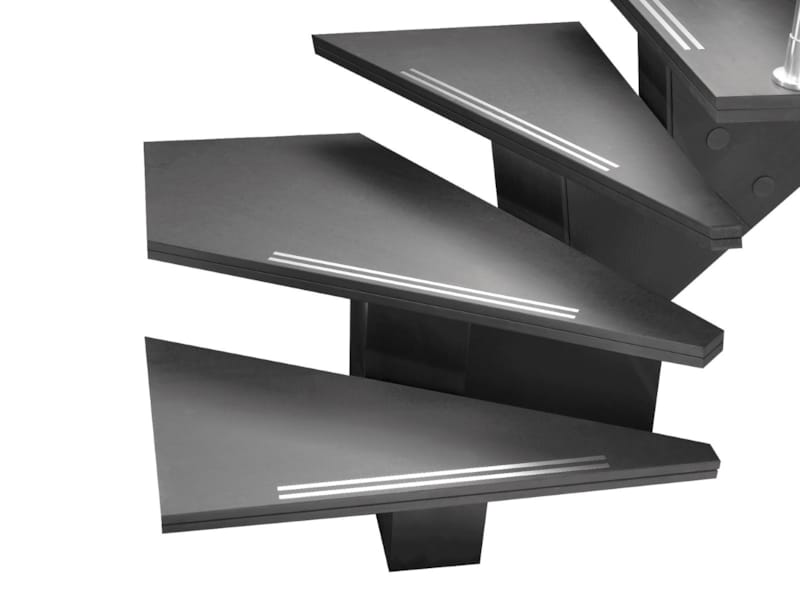 Gomera - Escalier 1/4 tournant droit - Strip alu