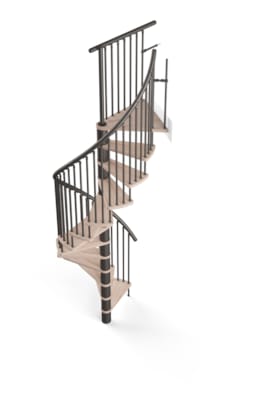 Kappa - Escalier spirale complet - Hêtre vernis