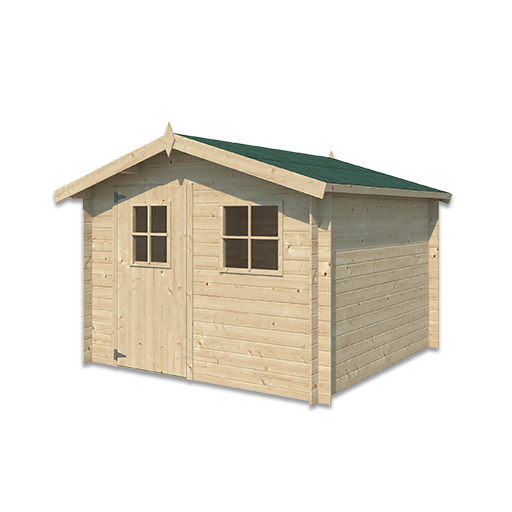 Chalet classique Luzern 19 mm - 265 x 265 cm + auvent 15 cm