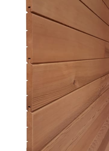 Bardage cèdre rainuré languetté 18x131 mm utile 1m80 5 lames