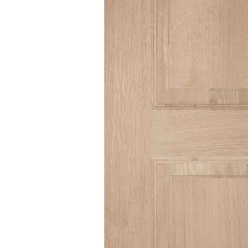 Porte plaquée chêne - Modèle 07 - 2 panneaux droits massifs - 211,5 x 78 cm