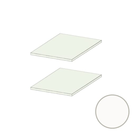 MOKI ESPACE tablettes mobiles blanches 400 mm - 2 pces