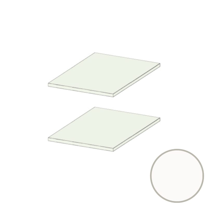 MOKI ESPACE tablettes mobiles blanches 400 mm - 2 pces