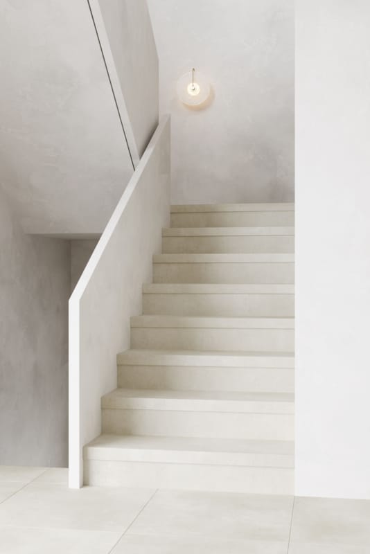 Nez de marche + profile alu - Maestro Steps Solid - Moon grey - 10 x 56 x 1000 mm