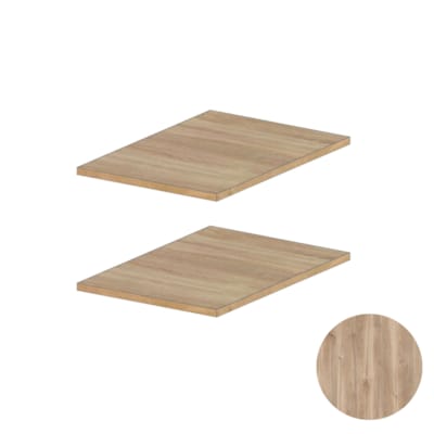 MOKI ESPACE tablettes mobiles chêne castello 400 mm - 2 pces