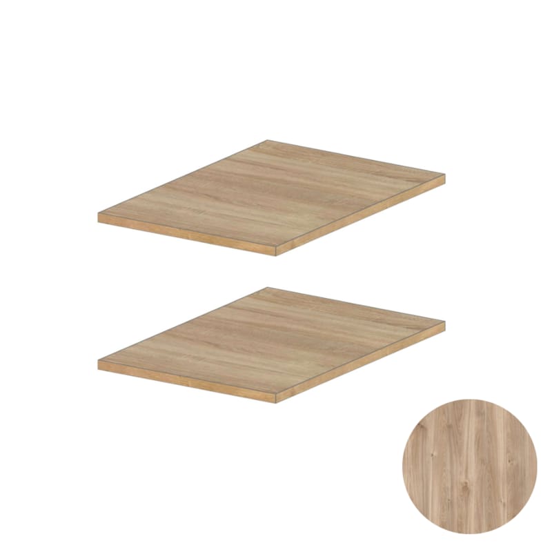 MOKI ESPACE tablettes mobiles chêne castello 400 mm - 2 pces