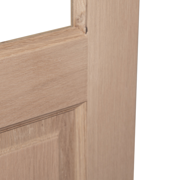 Porte plaquée chêne - Modèle 09 - 6 carreaux droits clair - 211,5 x 78 cm