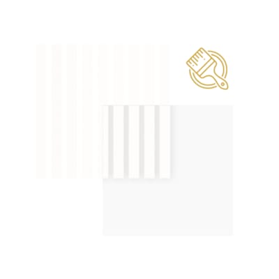 Panneau mural Maestro Latt White Paintable avec 7 lattes White Paintable - 20 x 300 x 2770