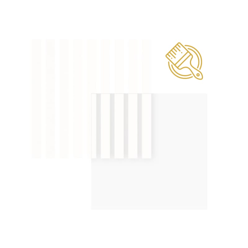 Panneau mural Maestro Latt White Paintable avec 7 lattes White Paintable - 20 x 300 x 2770