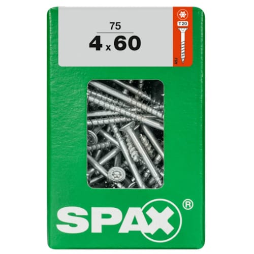SPAX vis T-STAR+ WIROX - 4x60 L (boite 75 pces)